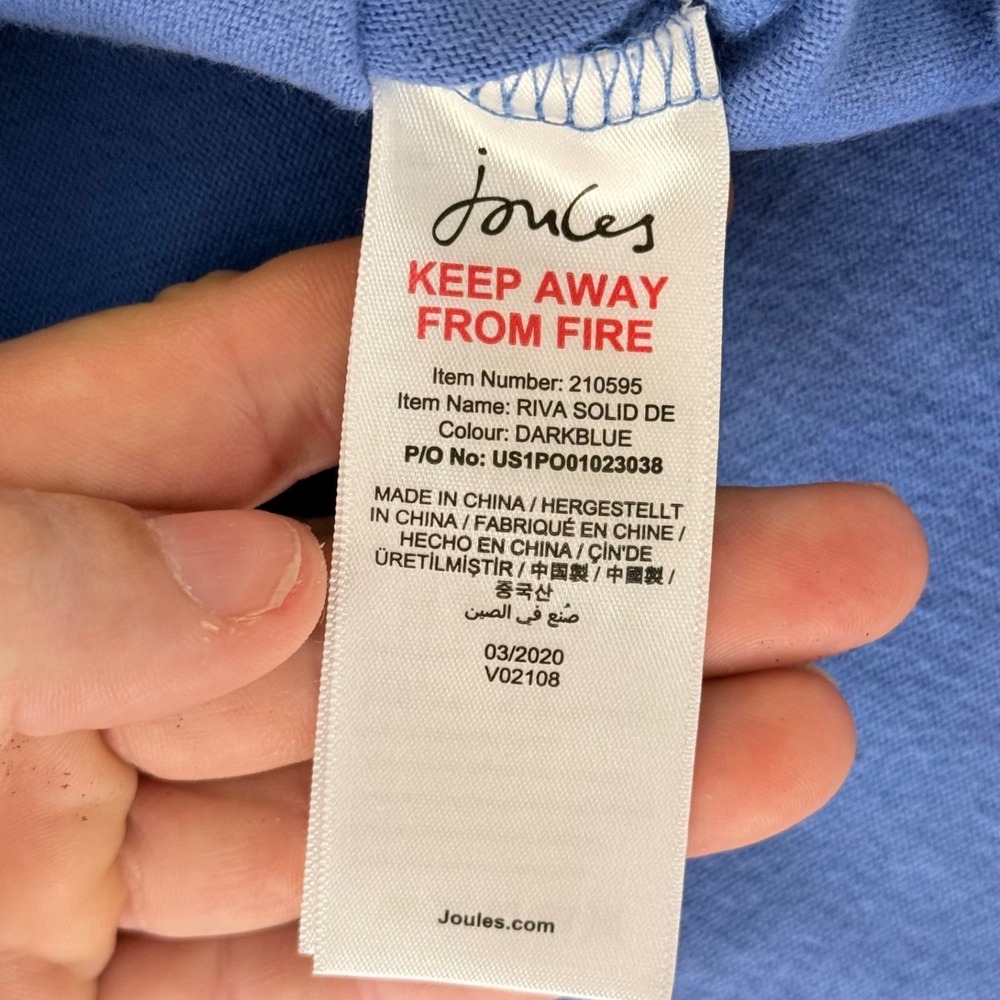 Joules Riva Dress Womens 4 Blue Sleeveless Cotton Shift Mini - Picture 7 of 13